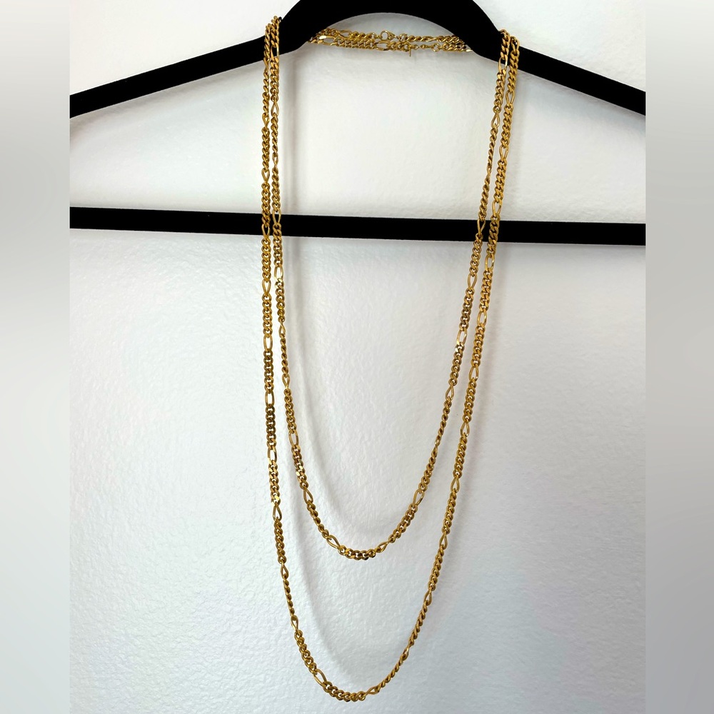 Monet Gold Plated Figaro Chains